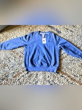 NWT Champion Women's Fleece Crewneck Sweatshirt - Blue M
